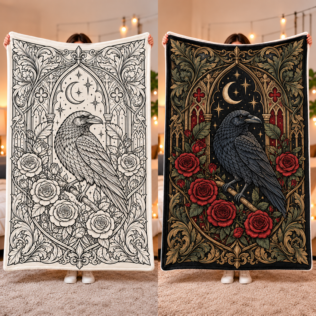 Goth Coloring Blanket